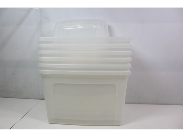Iris clearbox opbergbox 70l kunststof transparant set van 6 - afbeelding 3 van  3