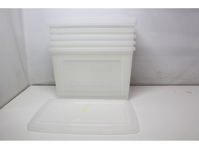 Iris clearbox opbergbox 70l kunststof transparant set van 6 - afbeelding 3 van  4