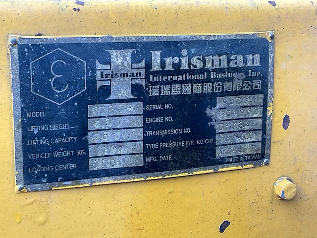 Irisman - 1994 - heftruck - afbeelding 7 van  15
