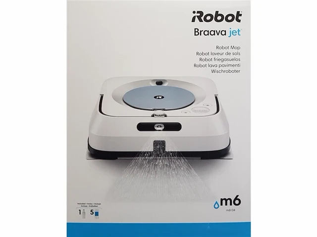 Irobot braava 2 in 1 vloerreiniger en dweilrobot voor het hele huis + wifi nica wit - afbeelding 4 van  6
