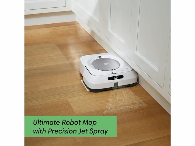 Irobot braava jet m6 6110 ultieme robotzwabber wifi verbonden precisie jet sproeier smart mapping werkt met alexa wit - afbeelding 2 van  5
