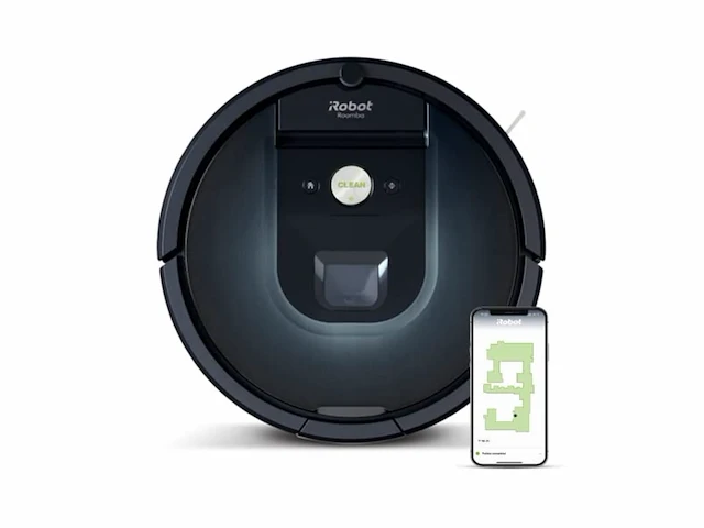 Irobot roomba 981 robotstofzuiger met 3-traps schoonmaaksysteem twee multi-vloerborstels zwart - afbeelding 1 van  4