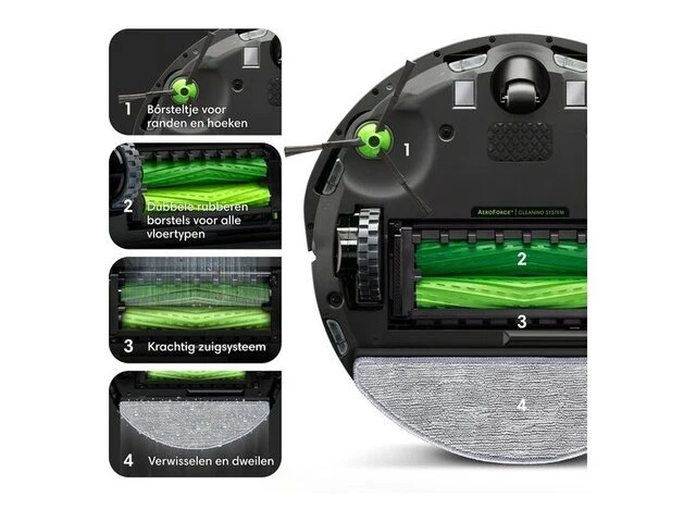 Irobot roomba combo i8+ - robotstofzuiger met dweilfunctie - ideaal voor huisdieren - i8578 - afbeelding 2 van  6