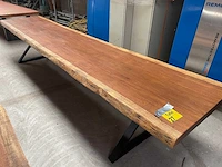 Iroko tafel 4000x850x65mm - afbeelding 1 van  3