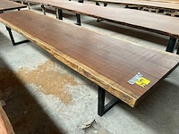Iroko tafel 4000x900x65mm - afbeelding 1 van  3