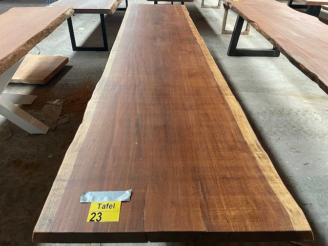 Iroko tafel 4000x900x65mm - afbeelding 2 van  3
