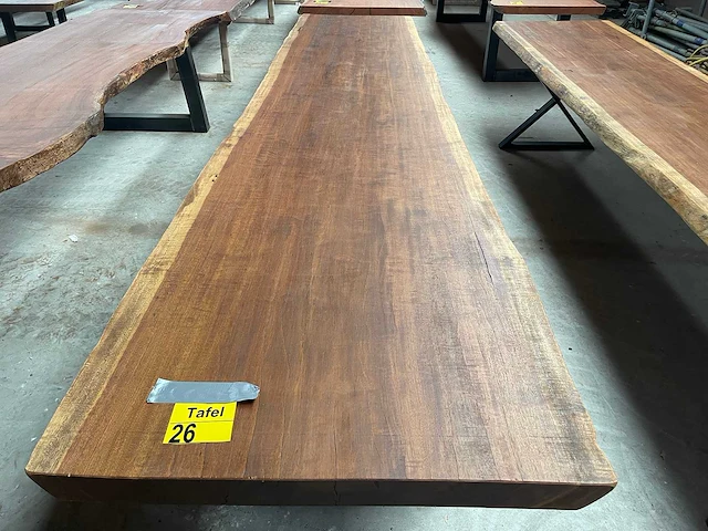 Iroko tafel 4000x900x65mm - afbeelding 2 van  3