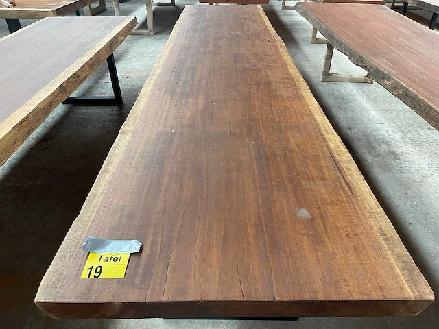 Iroko tafel 4000x900x65mm - afbeelding 2 van  3
