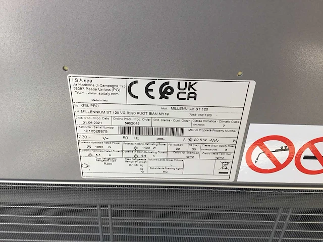 Isa - millenium st120 - various cooling and freezing - 2021 - afbeelding 6 van  8