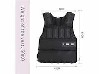 Ise sy3002 verstelbaar gewichtsvest voor gewichtstraining bodybuilding - afbeelding 2 van  4
