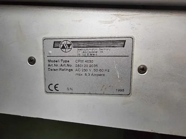 Isel - cpm 4030 - cnc freesmachine - 1998 - afbeelding 20 van  20