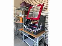 Isel icp 4030 cnc freesmachine + voorraad steunzool halffabrikaat v.v. pneumatische luchtafzuigingsklep, machinetafel en stelling - afbeelding 23 van  25