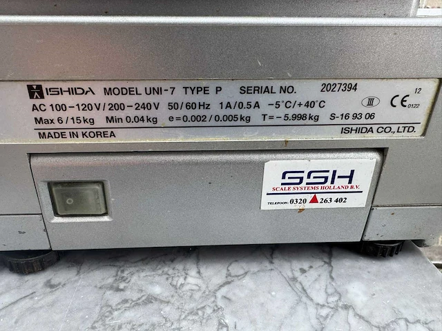Ishida - uni-7 - weegschaal - afbeelding 6 van  6