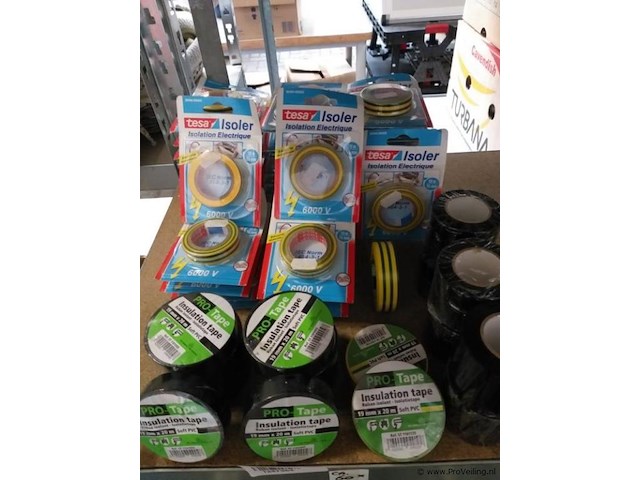 Isolatie tape - ca. 60 rolletjes - afbeelding 1 van  4