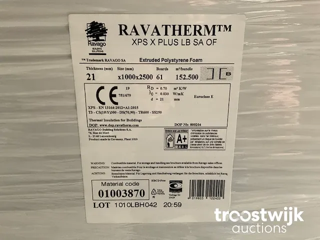 Isolatieplaat 2500x1000x21mm - afbeelding 6 van  6