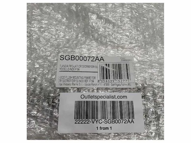 Isotherm stainless steel flush mount frame cr130 | cr90f dr130 - sgb00072aa - afbeelding 3 van  4