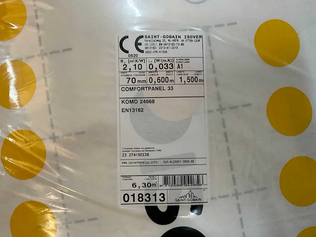 Isover - comfortpanel - glaswolplaat rd=2,10 - isolatie per pak à 7 platen (12x) - afbeelding 2 van  4