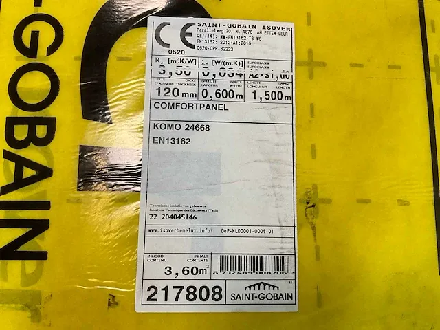 Isover - comfortpanel - glaswolplaat rd=3,50 - isolatie per pak à 4 platen (3x) - afbeelding 6 van  7