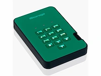Istorage diskashur2 ssd 8tb groen - beveiligde draagbare ssd - wachtwoordbeveiliging - afbeelding 1 van  5