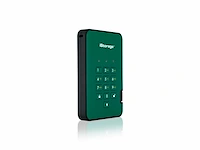Istorage diskashur2 ssd 8tb groen - beveiligde draagbare ssd - wachtwoordbeveiliging - afbeelding 2 van  5