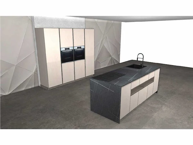 Italiaans design keuken - dea22 argilla beton look zandkleur - afbeelding 12 van  24