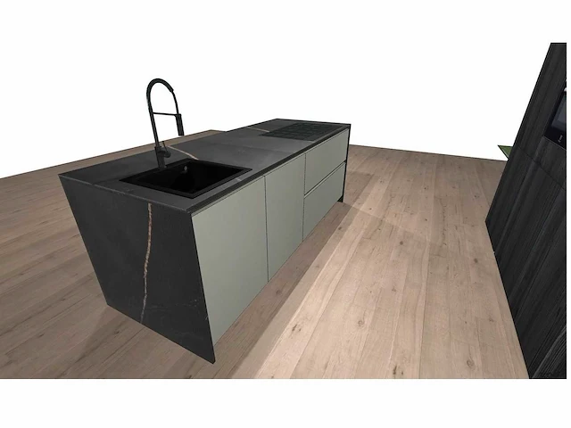 Italiaans design keuken - evolve sahara soft mat / legno zwart hout structuur - afbeelding 20 van  23