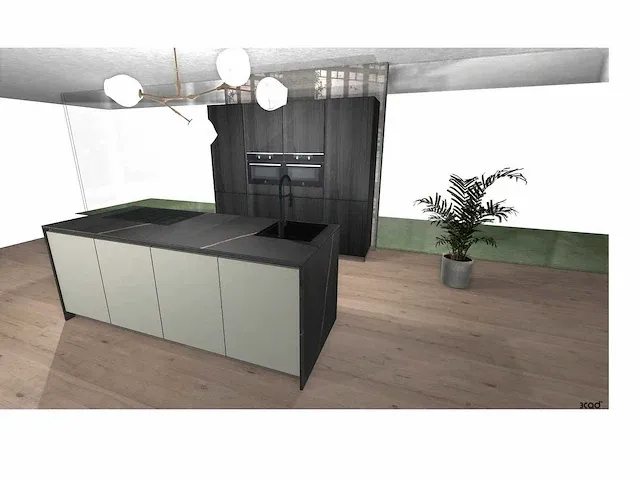 Italiaans design keuken - evolve sahara soft mat / legno zwart hout structuur - afbeelding 12 van  23