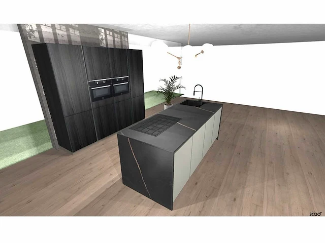 Italiaans design keuken - evolve sahara soft mat / legno zwart hout structuur - afbeelding 18 van  23