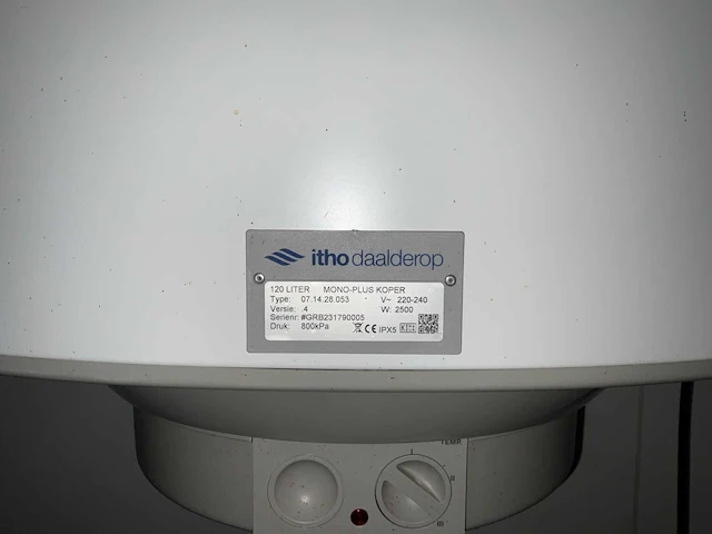 Itho daalderop 120 mono plus elektrische boiler - afbeelding 5 van  5