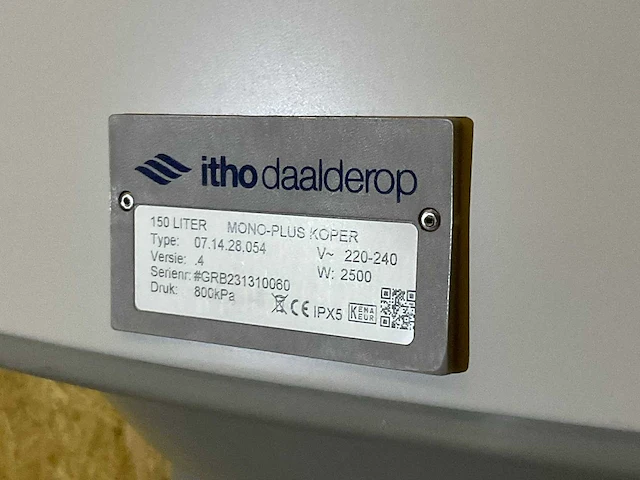Itho daalderop 150 mono plus elektrische boiler (2x) - afbeelding 8 van  8