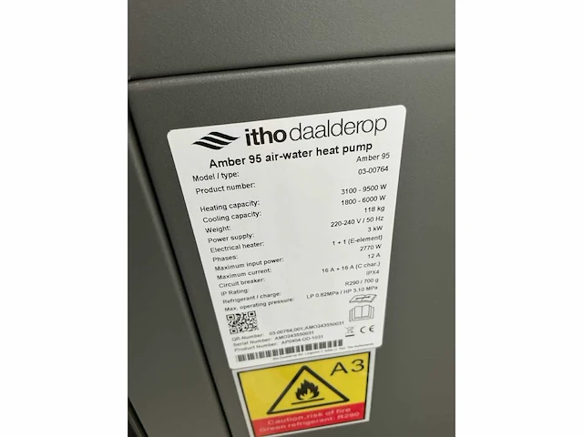 Itho daalderop amber 95 air-water warmtepomp - afbeelding 7 van  9
