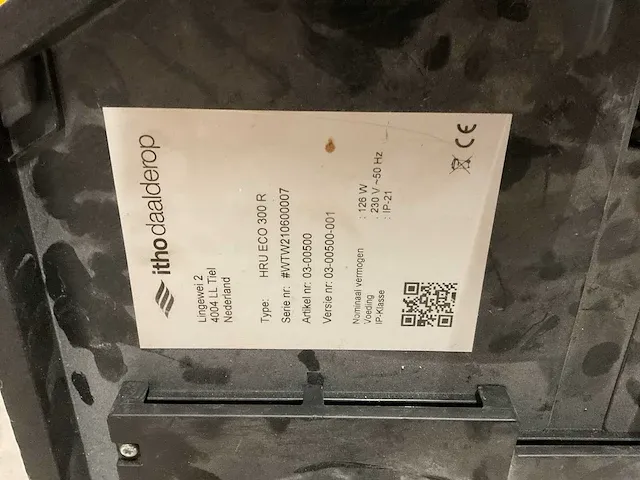 Itho daalderop hru 300 ecu r 03-00500 wtw-unit - afbeelding 4 van  4