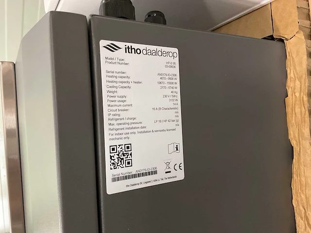 Itho daalderop lucht/water warmtepomp binnenunit 9,5 kw - afbeelding 5 van  24