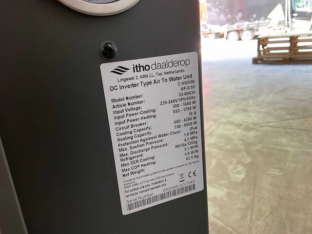 Itho daalderop warmtepomp set binnen en buitenunit 5,5 kw - afbeelding 4 van  30