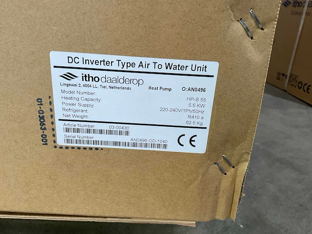 Itho daalderop warmtepomp set binnen en buitenunit 5,5 kw - afbeelding 21 van  30