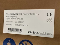 Itho daalderop wpv-h 270l 3g 03-00732 horizontaal warmtepomp voorraadvat - afbeelding 3 van  3