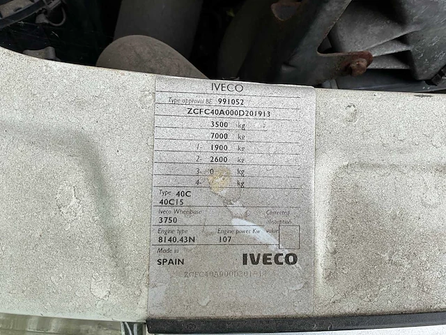 Iveco daily 40c15 375 vrachtwagen - afbeelding 25 van  31