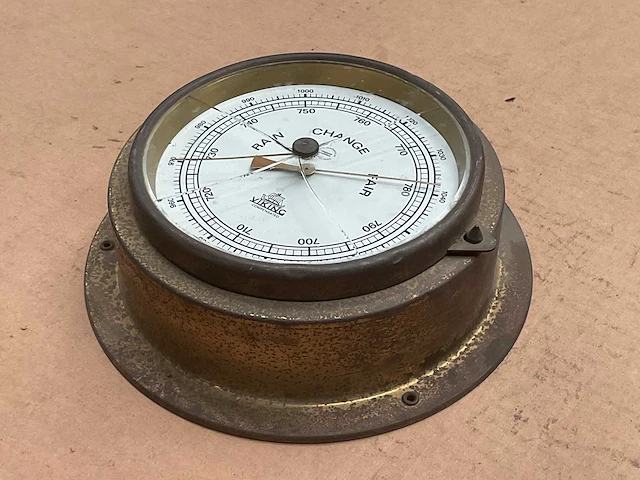 Iver c weilbach viking vintage marine barometer - afbeelding 2 van  3