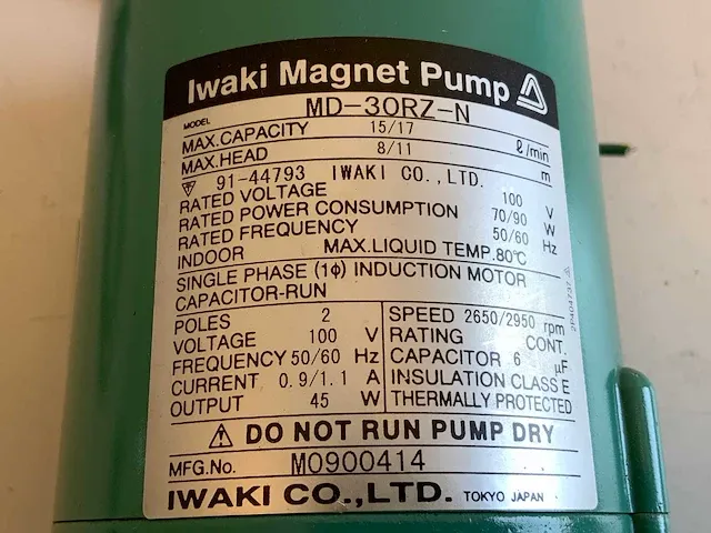 Iwaki md-30rz-n magneet pomp (2x) - afbeelding 2 van  10