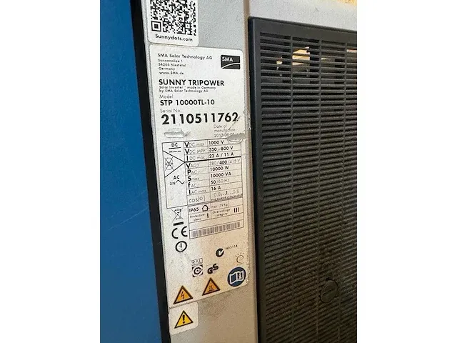 Izen - mp1720330 - set van 32 gebruikte full black zonnepanelen en 1 gebruikte sma sunny tripower stp10000tl-10 omvormer (3-fase) - afbeelding 8 van  8
