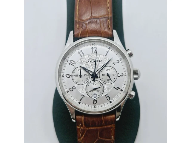 J. cortes chronograaf herenhorloge - sigarenmerk - afbeelding 1 van  7