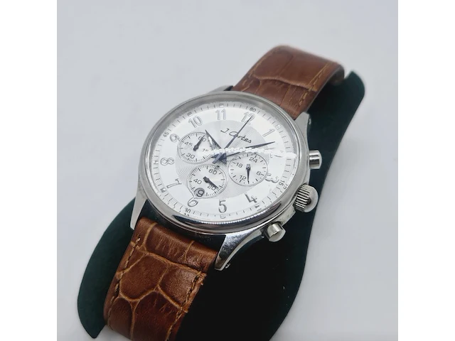 J. cortes chronograaf herenhorloge - sigarenmerk - afbeelding 3 van  7