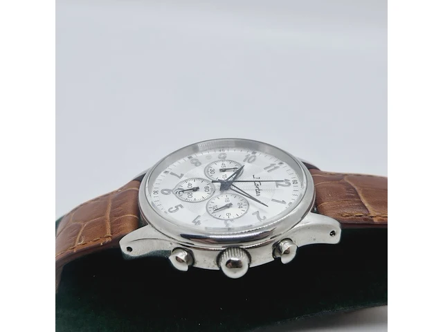 J. cortes chronograaf herenhorloge - sigarenmerk - afbeelding 4 van  7