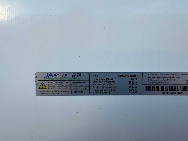 Ja solar - set van 124 zonnepanelen (380 wp) - growatt 40k omvormer - afbeelding 4 van  9