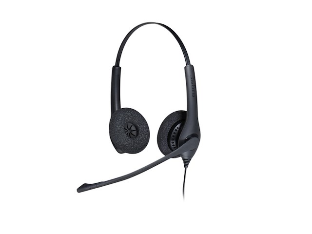 Jabra biz 1500 duo qd headset hoofdband zwart - afbeelding 1 van  3