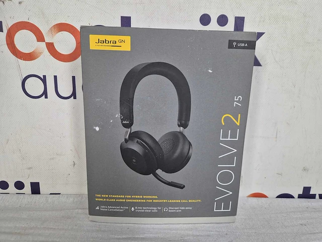 Jabra evolve2 75 headset draadloos (zwart) - afbeelding 2 van  3