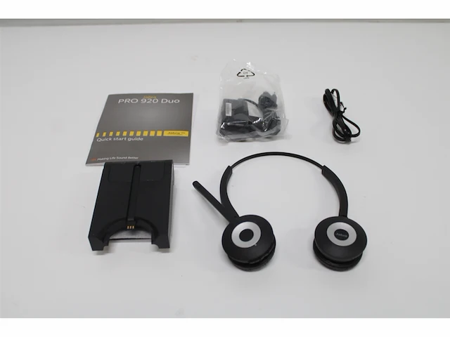 Jabra pro 920 duo headset hoofdband zwart - afbeelding 5 van  5