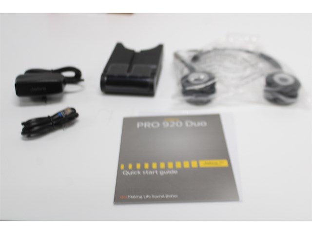 Jabra pro 920 monofone hoofdband zwart headset duo - afbeelding 4 van  4