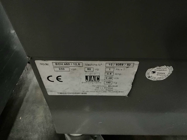 Jac ech 450/12.5 broodsnijmachine (2x) - afbeelding 5 van  9