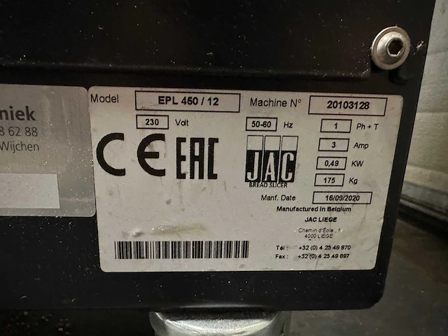 Jac eco+ broodsnijmachine - afbeelding 5 van  6